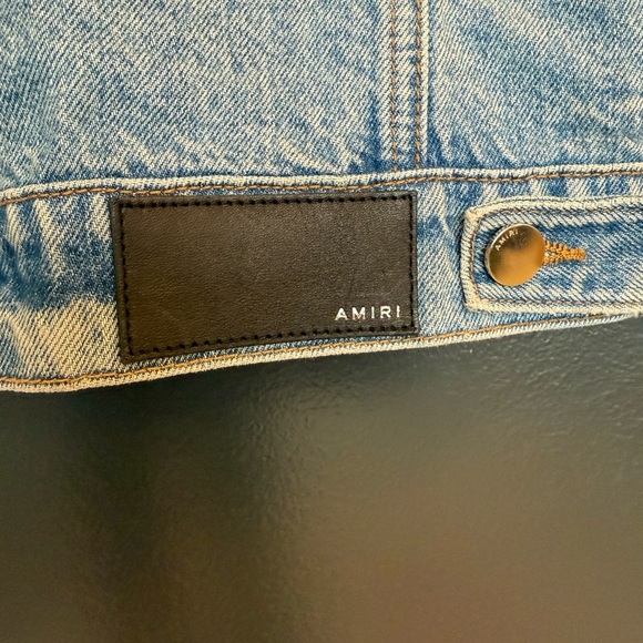 AMIRI S EUC Blue Jean Jacket Timeless Trucker Style - Picture 6 of 16